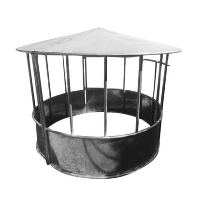 Round Hay Feeder with Roof
