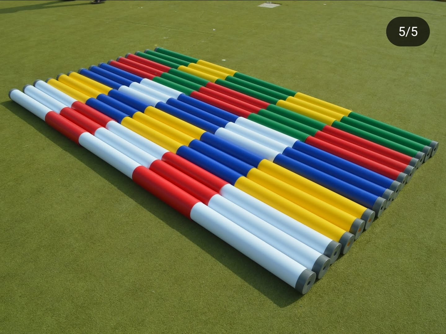 Jump poles with wood inside