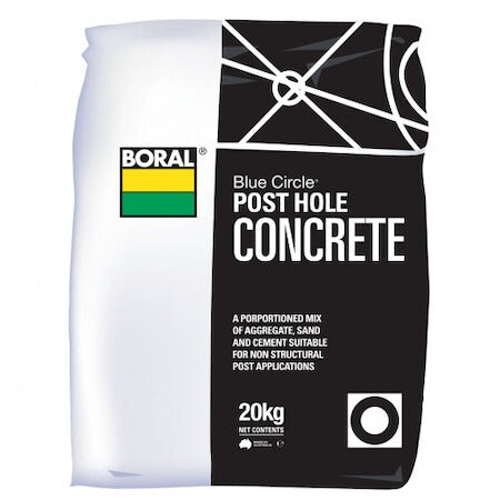 Boral (BLACK) Post Hole Concrete Mix 20kg